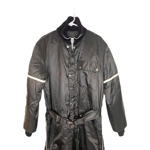 Raven Vintage Mens Black Snowsuit Snowmobile Ski Zip Up One Piece